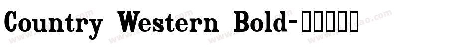 Country Western Bold字体转换